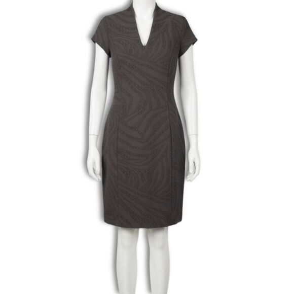 J.McLaughlin Ivana Catalina Dress M Black Stretch Mini Sheath Cap Sleeve Classic - Picture 1 of 8